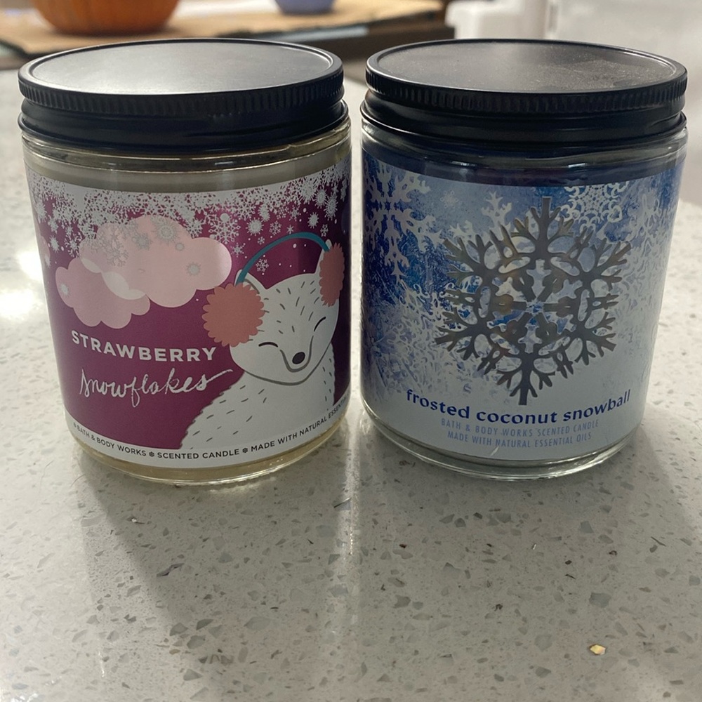 Bath and Body Works Single Wick Candle: Set of two